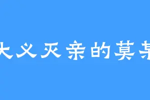 大义灭亲的莫某