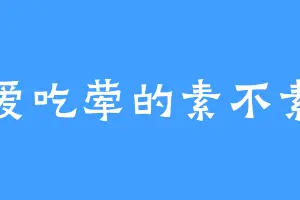 爱吃荤的素不素
