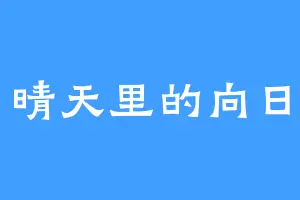晴天里的向日