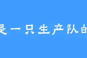我是一只生产队的驴