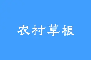 农村草根