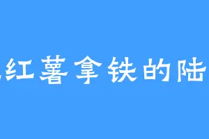 爱吃红薯拿铁的陆逸强