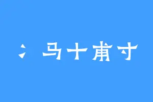 冫马十甫寸