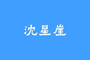 沈星崖