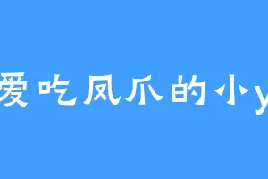 爱吃凤爪的小y
