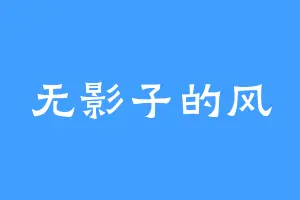 无影子的风