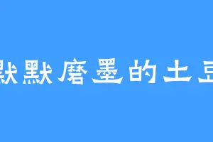 默默磨墨的土豆