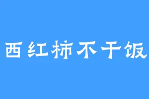 西红柿不干饭