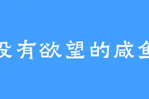 没有欲望的咸鱼