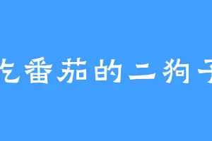 吃番茄的二狗子