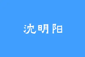 沈明阳