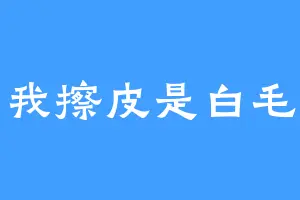 我擦皮是白毛
