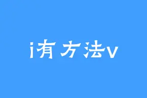 i有方法v